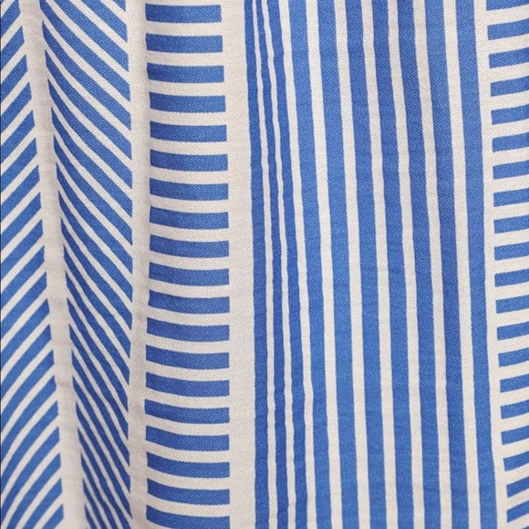 NWOT Lush World Wonder Blue Stripe Tie-front Midi Dress XS - Picture 11 of 11